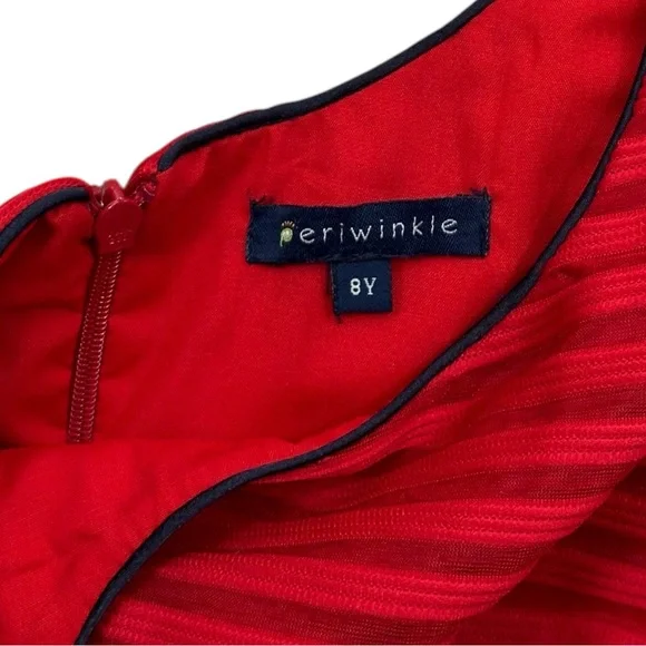 Periwinkle Girls Red Formal Dress 8y Holiday Xmas - Picture 3 of 8